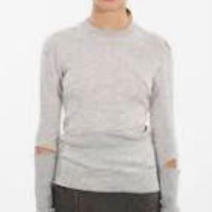 Diesel Made In Italy Black Wool Bland Elbow Slit Sweater Sz. S